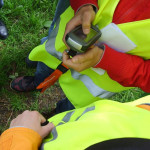 Leerlingen met GPS toestel